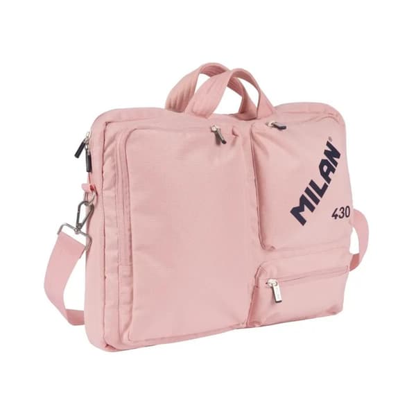 Lyserød laptoptaske