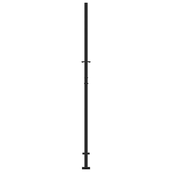 vidaXL havelåge sort 105x205 cm stål krydsdesign