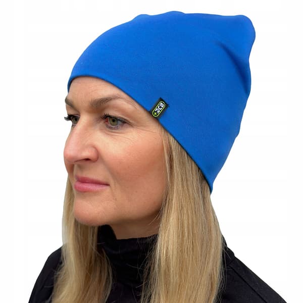 Dammössa i bomull, lång, SVR sport, unisex, blå