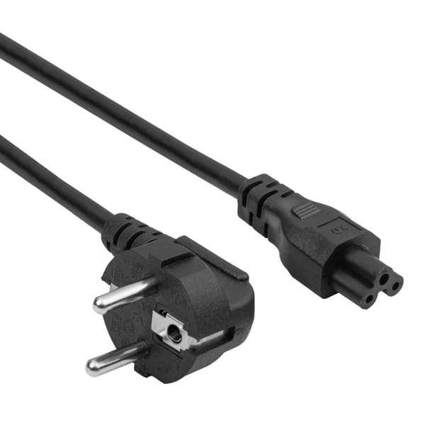 Akyga AK-NB-10A strømkabel kløverblad IEC C5 CEE 7/7 til bærbar computer 3m