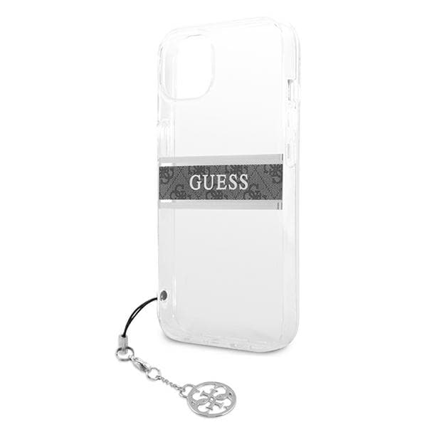 Guess 4G Grått Strap Charm-skal till iPhone 13 mini, Transparent