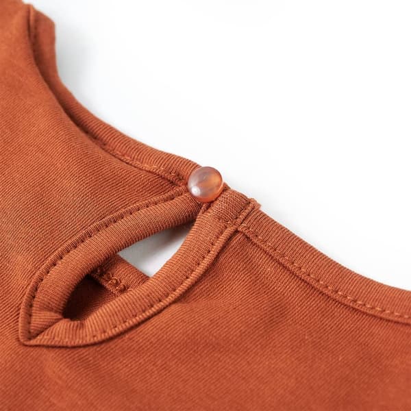 Børne langærmet T-shirt, cognac 140