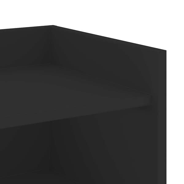 vidaXL skab, sort, 45x35x75 cm, træbaseret materiale