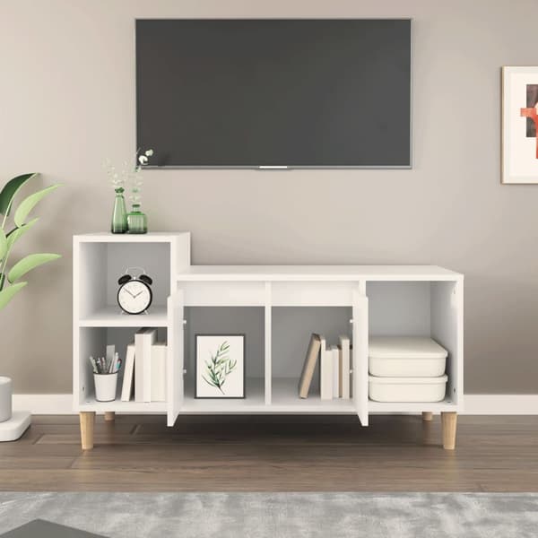 vidaXL TV-skåp vit 100x35x55 cm träbaserat material