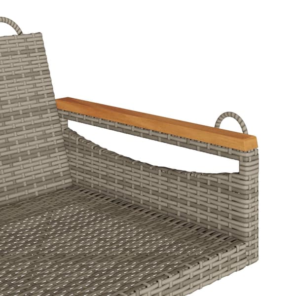 vidaXL Keinutuoli, harmaa, 63x62x40 cm, polyrottinki