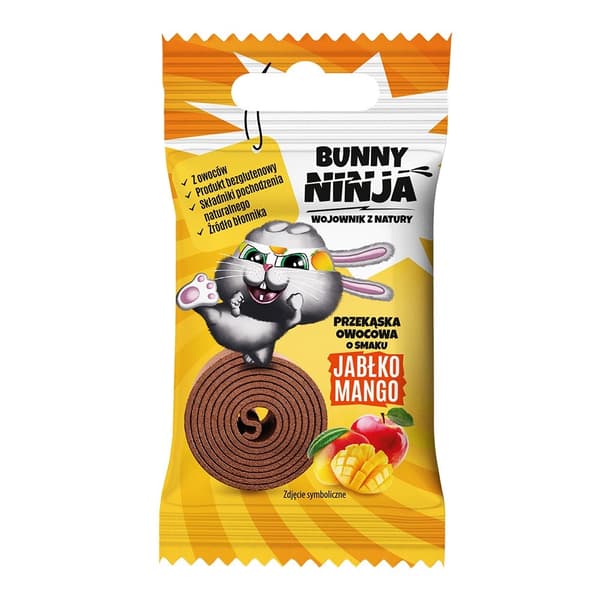 Bunny Ninja omena-mango-hedelmävälipala - 15 g