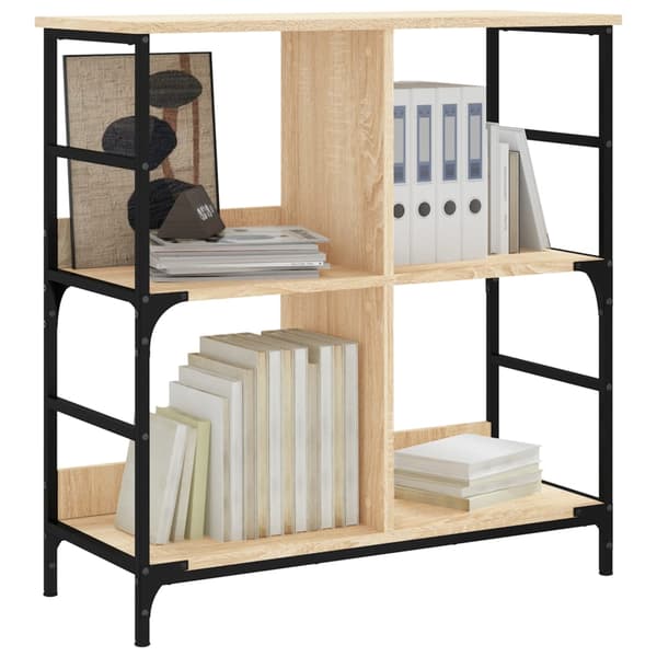 vidaXL bogreol, Sonoma eg, 78,5x33x82 cm