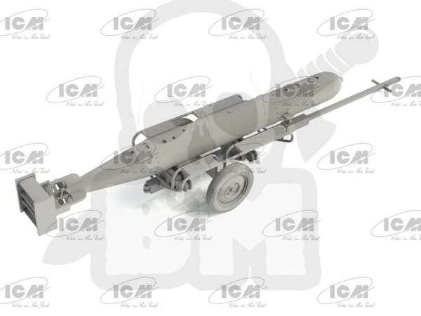 ICM48404 Andra världskrigets tyska torpedtrailer 1:48