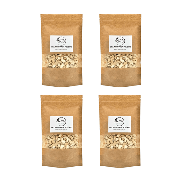 Sæt - 4x Cashewnøddehalvdele 500g