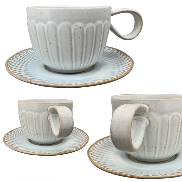 Keramisk kaffekop med underkop