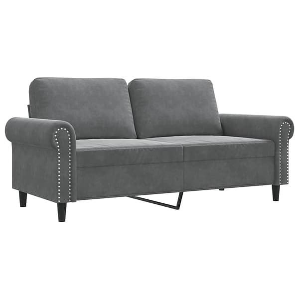 vidaXL 2-sitssoffa mörkgrå 140 cm klädd i sammet