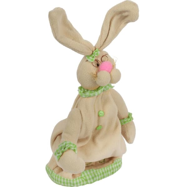 Pehmoinen pupu seisoo teleskoopeilla 45cm vihreä