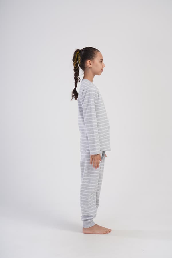 Flickpyjamas i bomull, isolerad, långärmad Vienetta 128 7/8