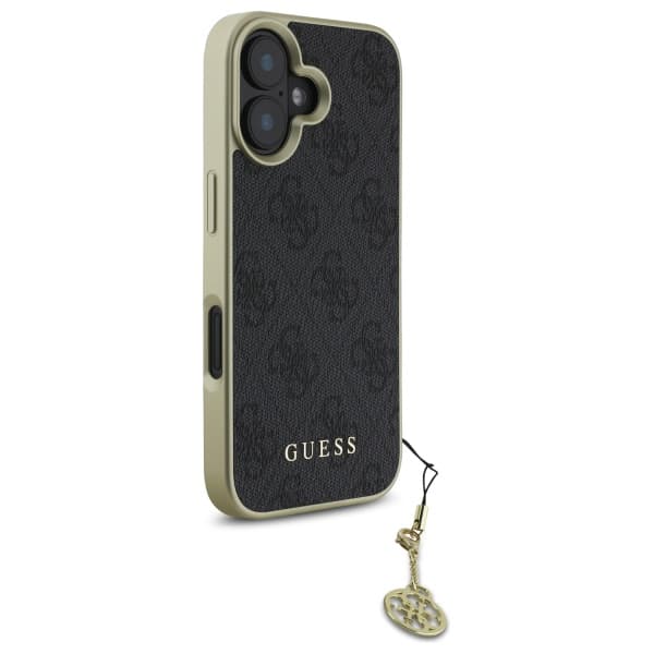 Guess 4G Charms Collection cover til iPhone 16, sort
