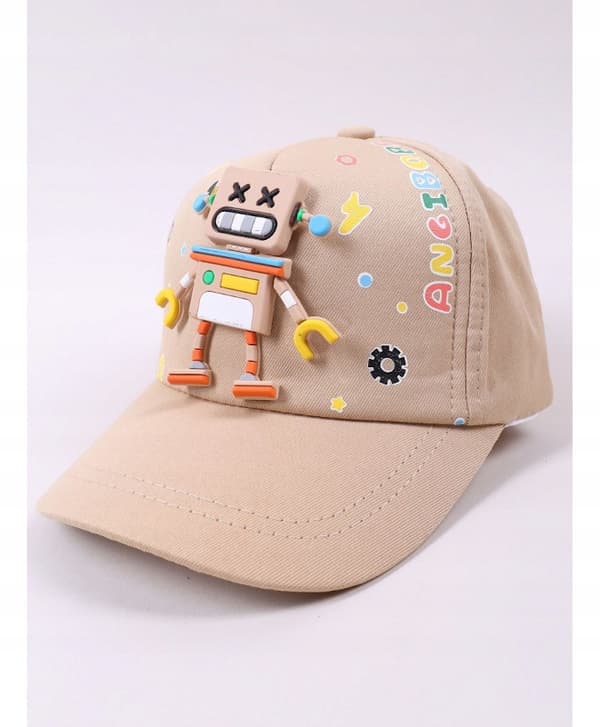 ROBOT 3D BASEBALLKEPS BEIGE YO! 50/54 Ł031J
