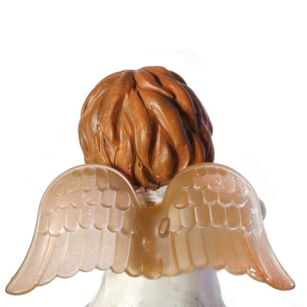Keramikengel med lyre som dekoration eller monument, 9 cm