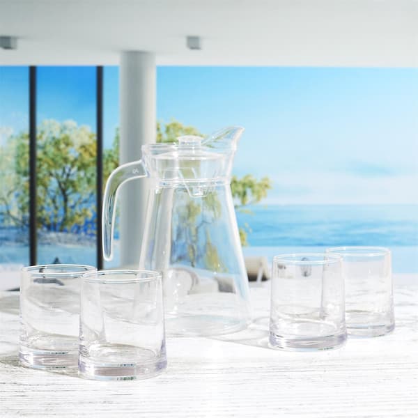 Sæt med 1,5L kande og 4 glas 275 ml