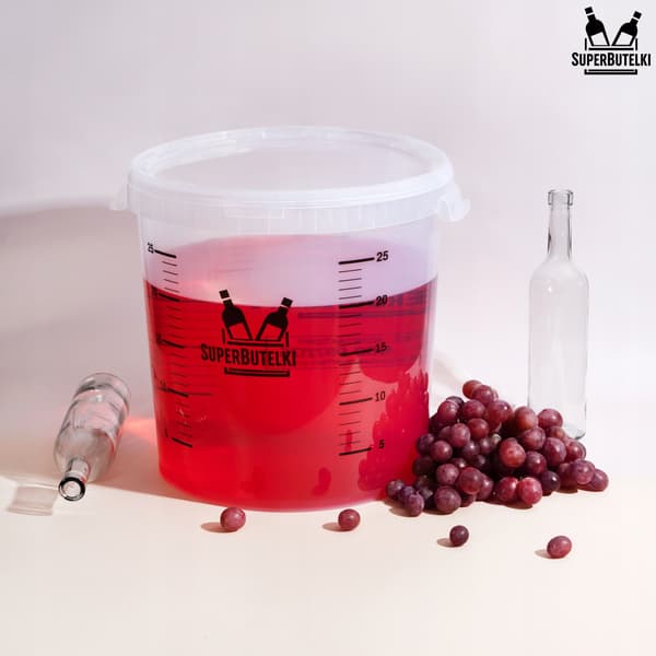 30 liters jäsningsbehållare med transparent lock