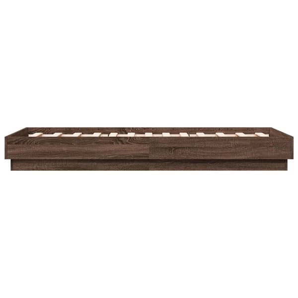 vidaXL Seng uden madras, brun eg, 90x190 cm