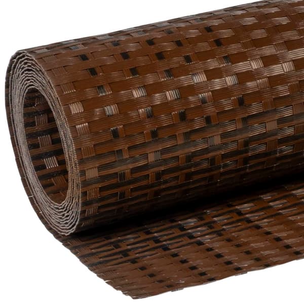 vidaXL balkonskærm brun og sort 600x80 cm polyrattan