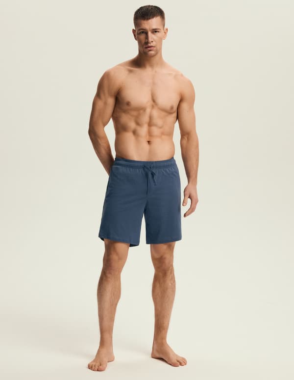 Mode Henderson Herrpyjamasshorts 2-pack | Marinblå, Blå L