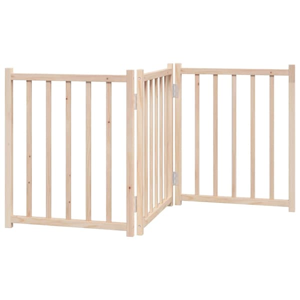 vidaXL foldbart sikkerhedsgitter til hunde, 3 paneler, 150 cm