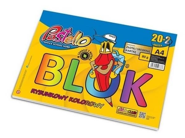 Ritblock A4 80g färg 22 ark