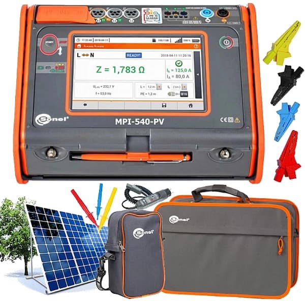 Fotovoltaisk elektrisk parametermätare + industriell multimeter