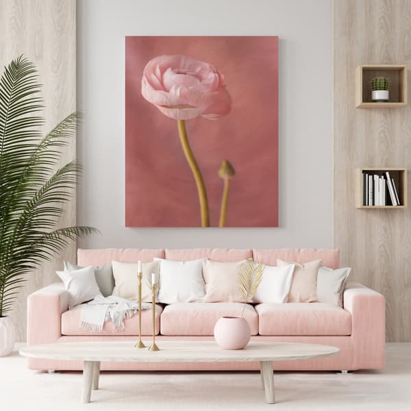 Canvastavla Botanik Rosa pion 60x100 cm