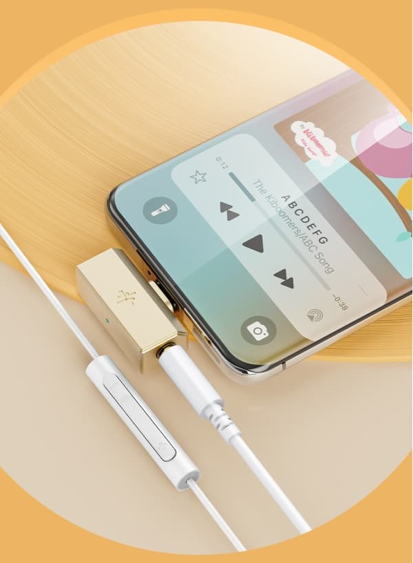 FiiO x SNOWSKY Tiny A - silver - Hörlursförstärkare med DAC (USB-C + 3.5mm port)