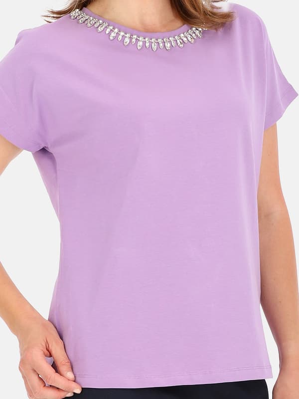 ELEGANT DAMBLUS I BOMULL MED HALSBAND