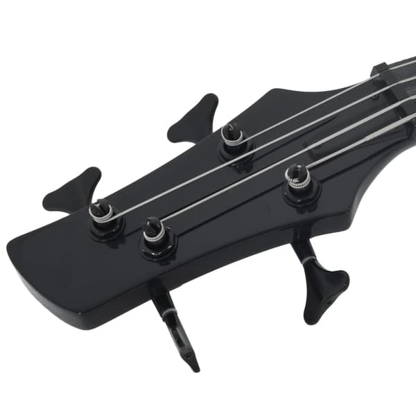 vidaXL begynderbasguitar med taske, sort, 4/4, 46"