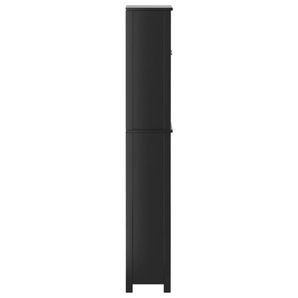 vidaXL BERG toiletskab sort 60x27x164,5 cm træ