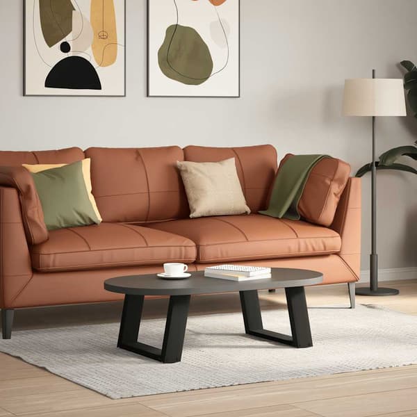 vidaXL Soffbordsben, 2 st, svarta, 50x(30-31) cm, stål