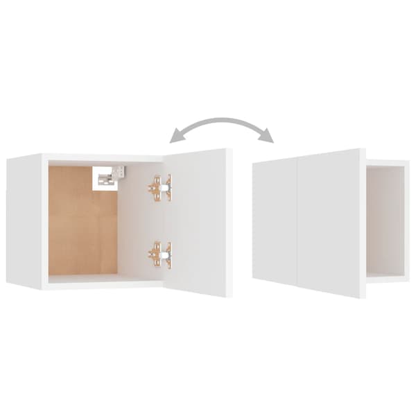 vidaXL sengebord hvid 30,5x30x30 cm spånplade