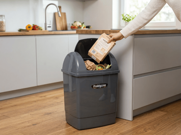 PLASTKLIPS AVFALLSKORG 26L MÖRKGRÅ - BEN
