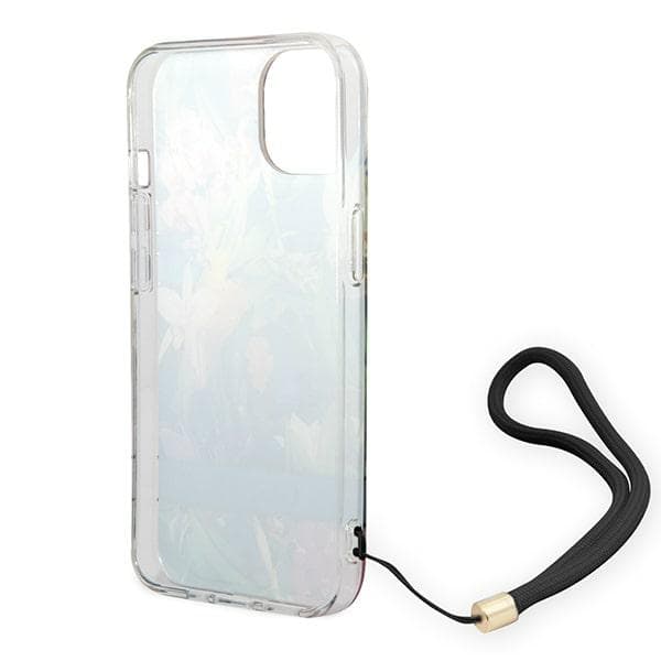 Guess Blommigt Remfodral till iPhone 14 Plus, Blå