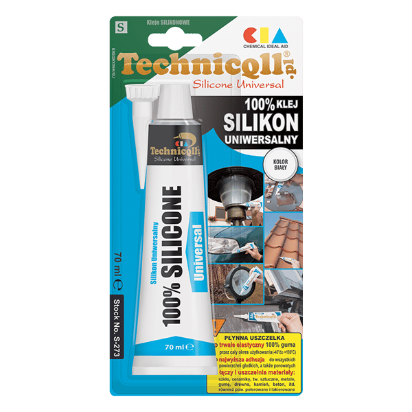 Technicqll universaali silikoni VALKOINEN - 70 ml S-273