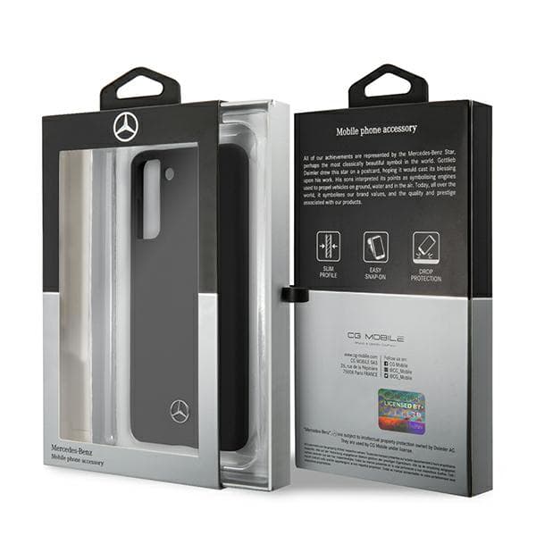 Mercedes Silikone Line Etui til Galaxy S21+, Sort