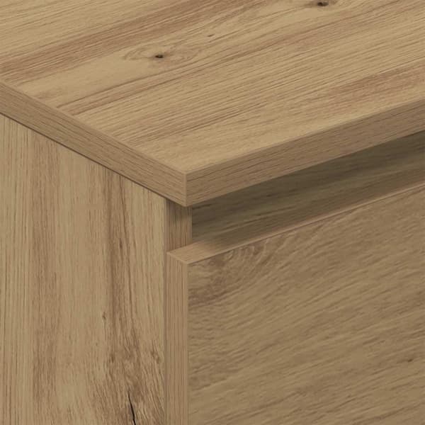 vidaXL håndlavet kommode i egetræ 60x35x98,5 cm limet træ