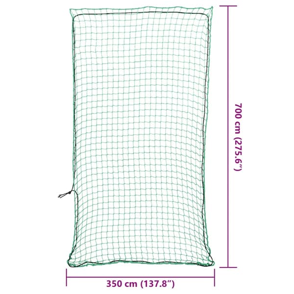 vidaXL Trailernet med elastisk reb grøn 7x3,5 m PP
