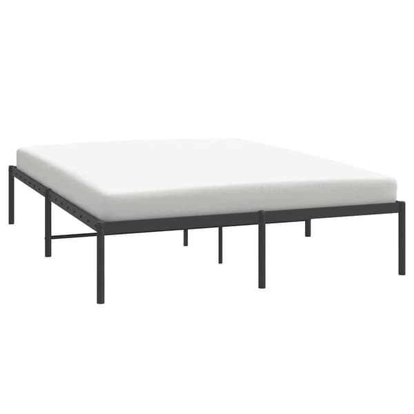 vidaXL metalsengestel sort 140x190 cm