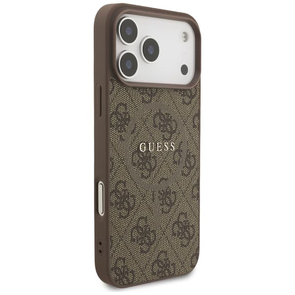 Guess 4G Ring Classic Logo MagSafe-etui til iPhone 17 Pro Max, brunt