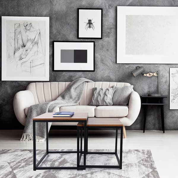 PRAVEN RUSTIC loft soffbord i åldrad ek
