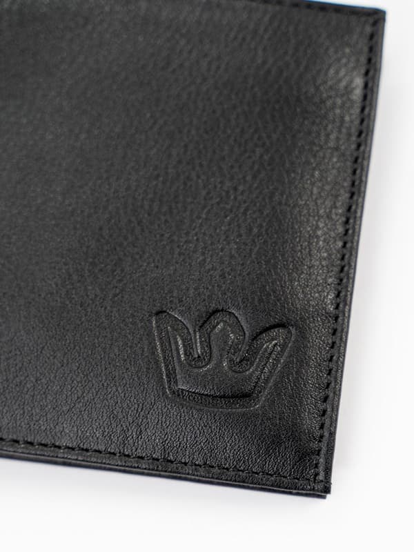 Jigga Wear Simple Crown Læderpung i Sort