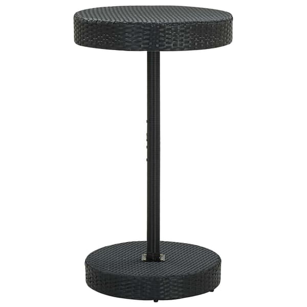 vidaXL havebord sort 60,5 x 106 cm polyrattan