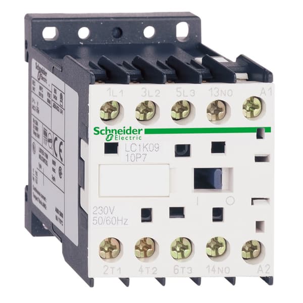 Effektkontaktor TeSys K AC3 9A 3P 1NO spole 230VAC boksterminaler