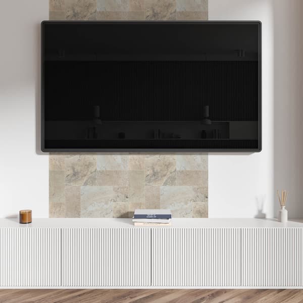 Trykt vinyldekoration til værktøjsfri montering 100x50 cm stenmosaikmønster