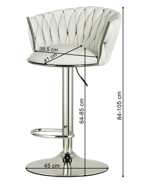 MIG skammel - beige / guld base x 1