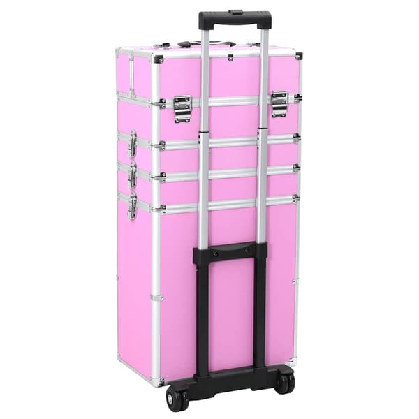 vidaXL makeup-vogn, aluminium, lyserød
